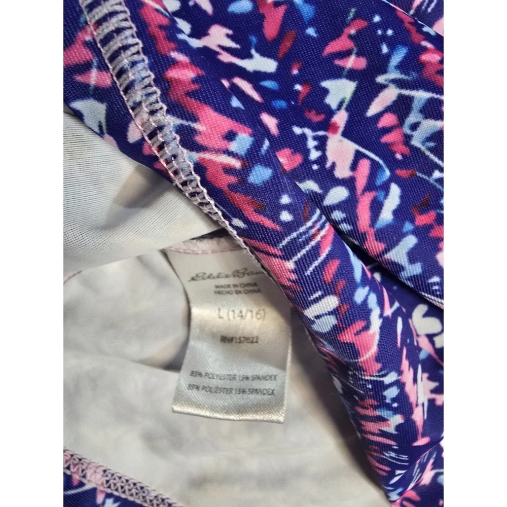 Eddie Bauer Girls 3 Pieces L 14-16 Purple Rushguard